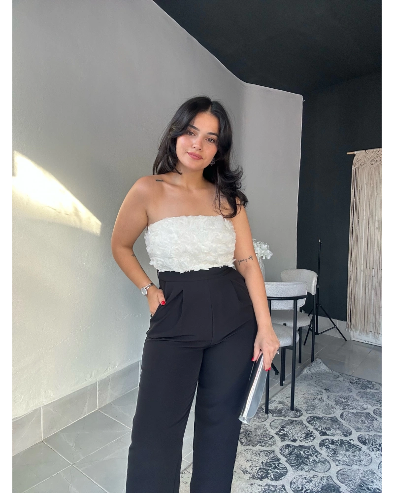 İşlemeli Premium Tulum