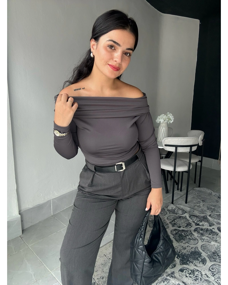 Madonna Yaka Füme Bluz