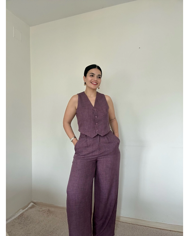 Mürdüm Yelekli Takım