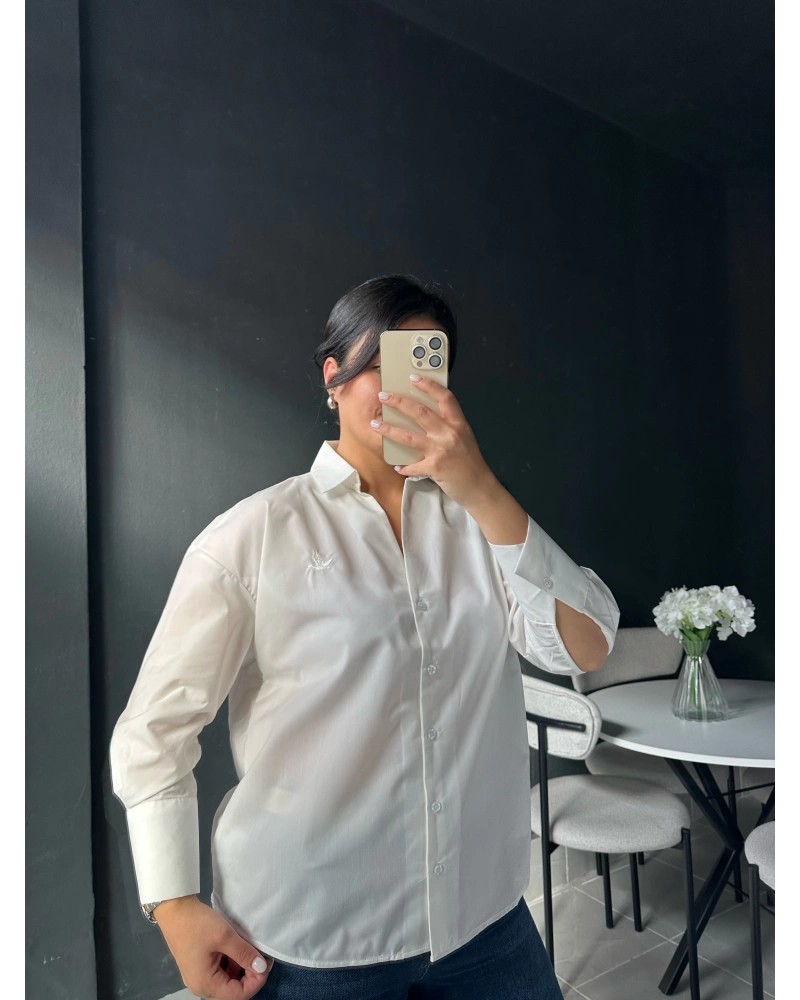 Orijinal Bymn Marka Beyaz Gömlek