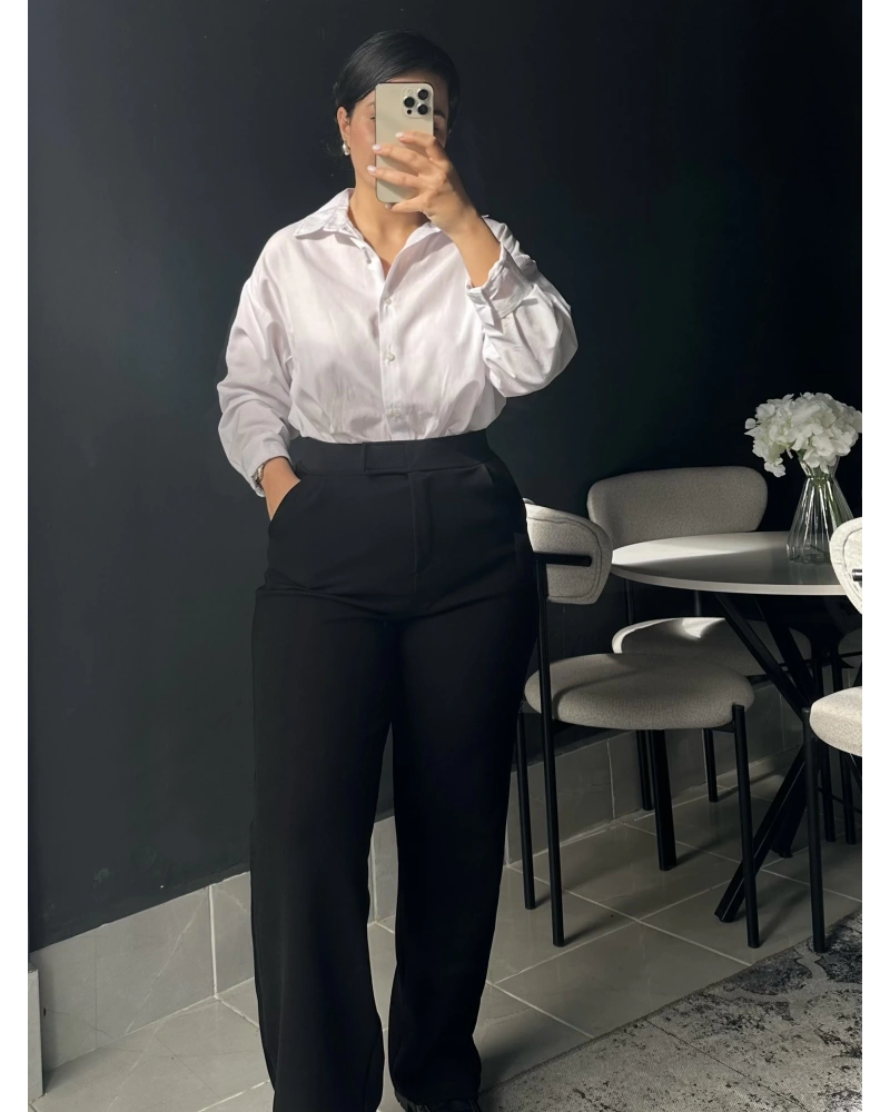 Siyah Palazzo Pantolon