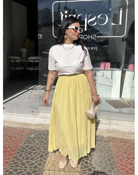 Sarı Şifon Etek