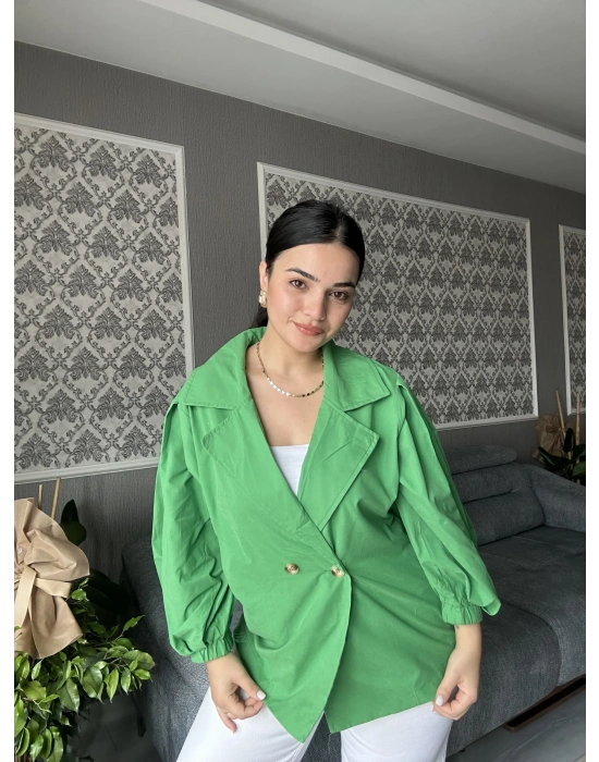 Yeşil Oversize Mevsimlik Ceket