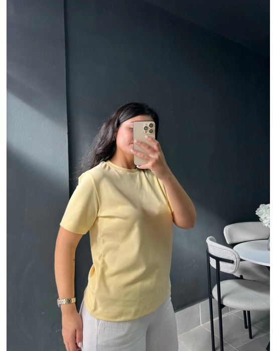 Cos Marka Sarı Basic Tişört