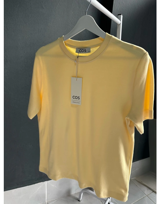 Cos Marka Sarı Basic Tişört