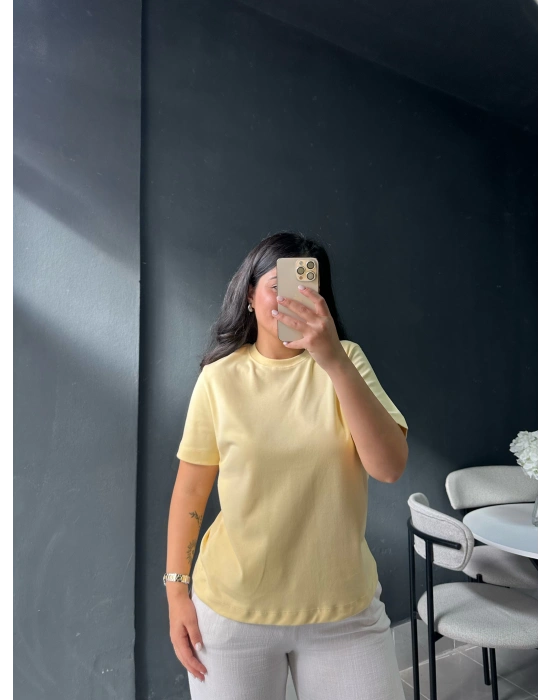 Cos Marka Sarı Basic Tişört