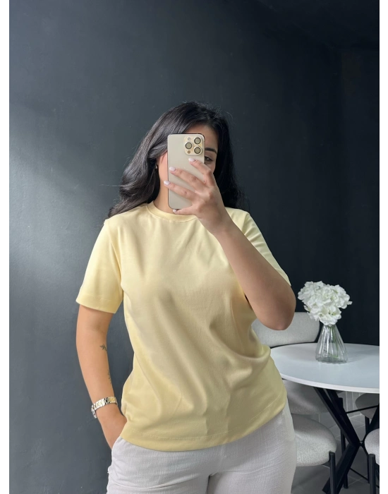Cos Marka Sarı Basic Tişört