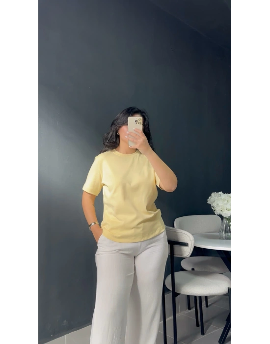 Cos Marka Sarı Basic Tişört