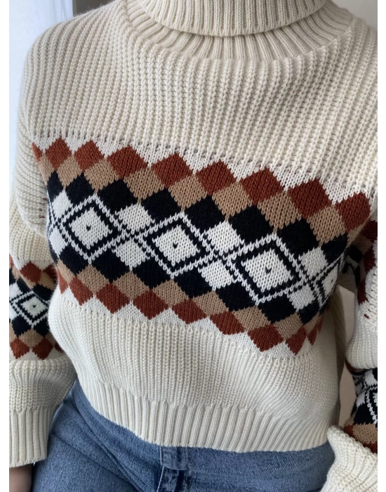 Desenli Boğazlı Kazak