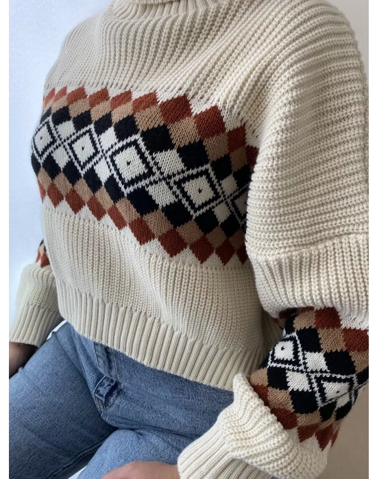 Desenli Boğazlı Kazak