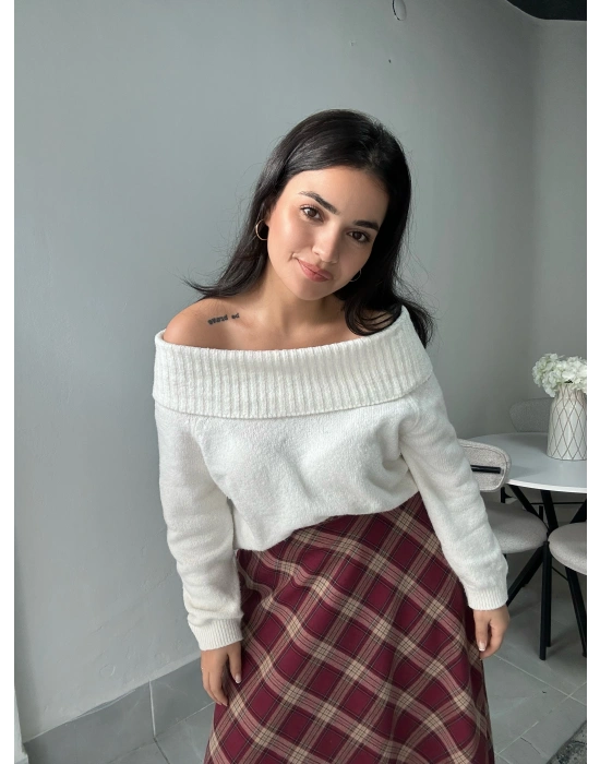 Kırmızı Ekose Etek