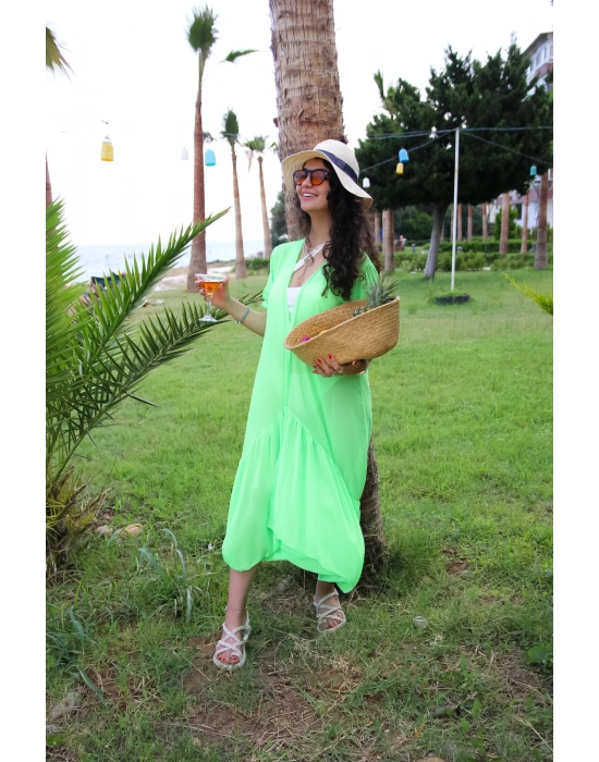 Fıstık Yeşili Kimono