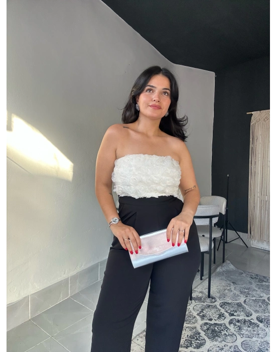 İşlemeli Premium Tulum