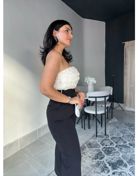 İşlemeli Premium Tulum