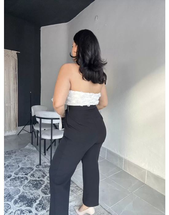 İşlemeli Premium Tulum