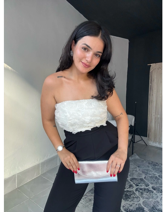 İşlemeli Premium Tulum