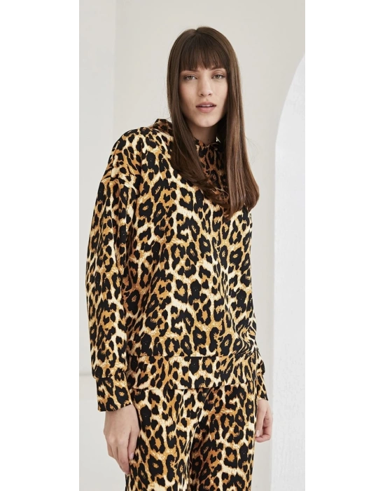 Leopar Desen İkili Takım