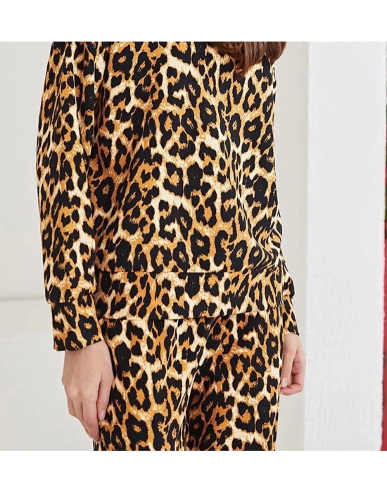 Leopar Desen İkili Takım