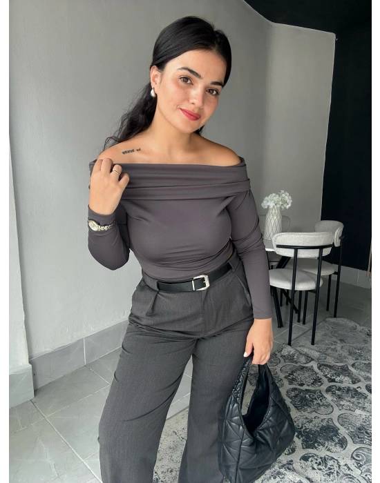 Madonna Yaka Füme Bluz