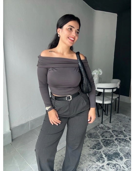 Madonna Yaka Füme Bluz