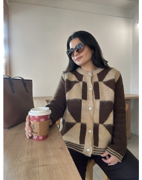 MassiDutti Desenli Triko Kazak