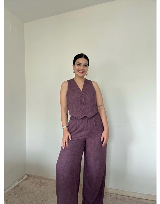 Mürdüm Yelekli Takım