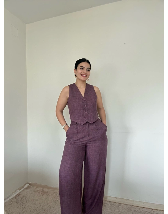 Mürdüm Yelekli Takım