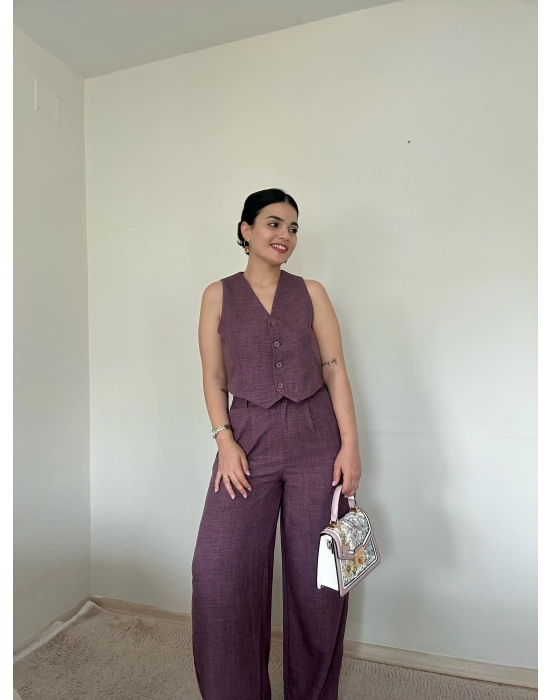 Mürdüm Yelekli Takım