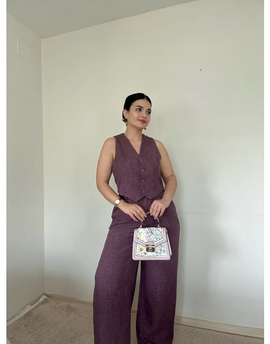 Mürdüm Yelekli Takım