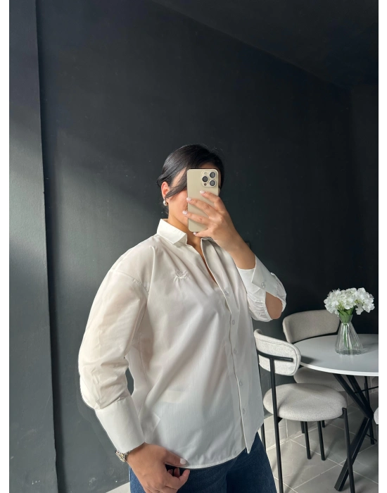 Orijinal Bymn Marka Beyaz Gömlek