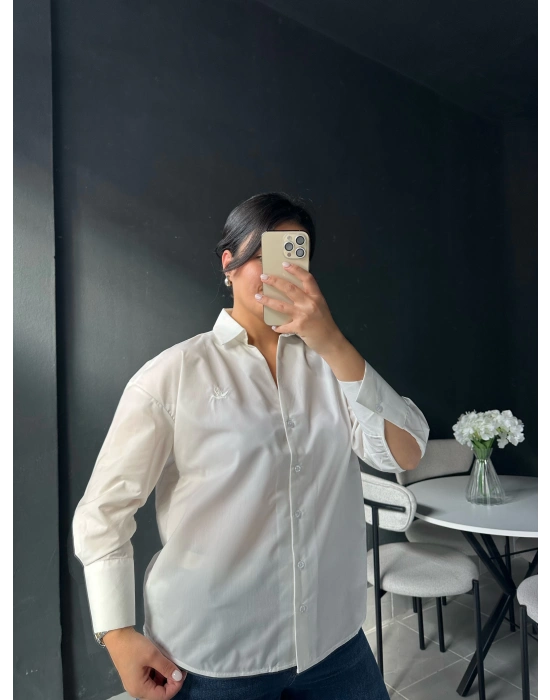 Orijinal Bymn Marka Beyaz Gömlek