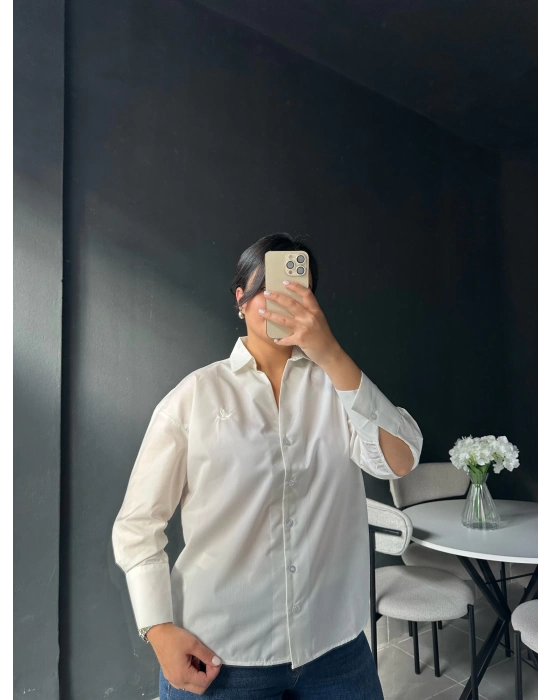 Orijinal Bymn Marka Beyaz Gömlek