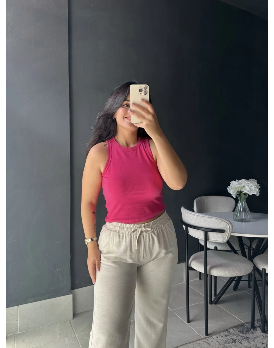 ORJ ZR KREM KETEN PANTOLON