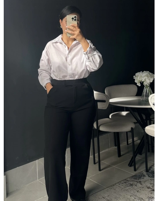 Siyah Palazzo Pantolon