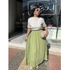 Yeşil Şifon Etek