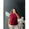 Cos Marka Bordo Basic Tişört