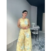 Desenli Sarı Tulum