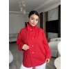Düğmeli Kırmızı Ceket