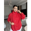 Düğmeli Kırmızı Ceket