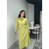 Gömlek Yaka Yağ Yeşili Elbise