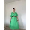 Kemerli Yeşil Elbise