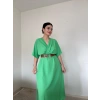 Kemerli Yeşil Elbise