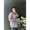 Lila Çizgili Gömlek