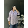 Lila Çizgili Gömlek