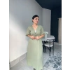 Midi Mint Yeşili Müslin Elbise