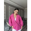 Pembe Oversize Mevsimlik Ceket
