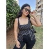 Puantiyeli Siyah bluz