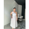 Tek Omuz Beyaz Elbise