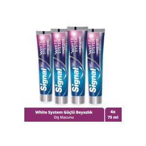 Signal White System Güçlü Beyazlık Diş Macunu 75 ml*4lü AVANTAJ Paket
