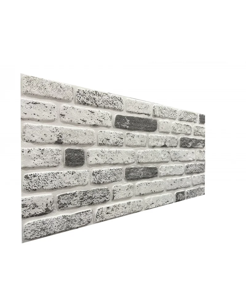 SİYAH BEYAZ TUĞLA DESENLİ DUVAR PANELİ